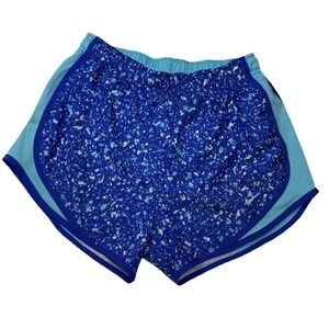 Nike Dri Fit Running Shorts Womens Small Blue Speckle Lined Athletic Gym